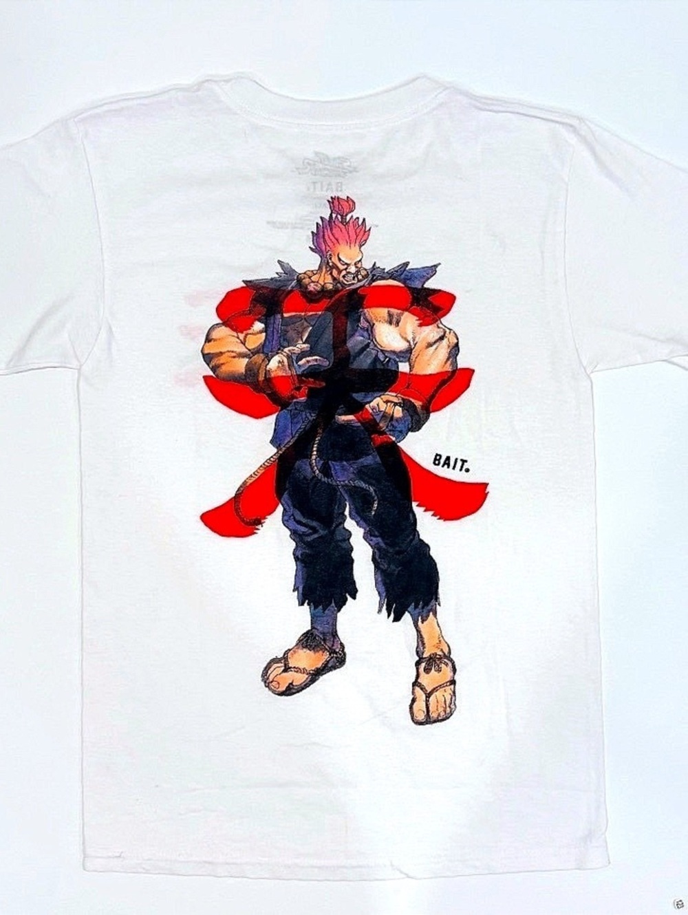 BAIT x Street fighter Small White Graphic T-Shirt with Akuma Design